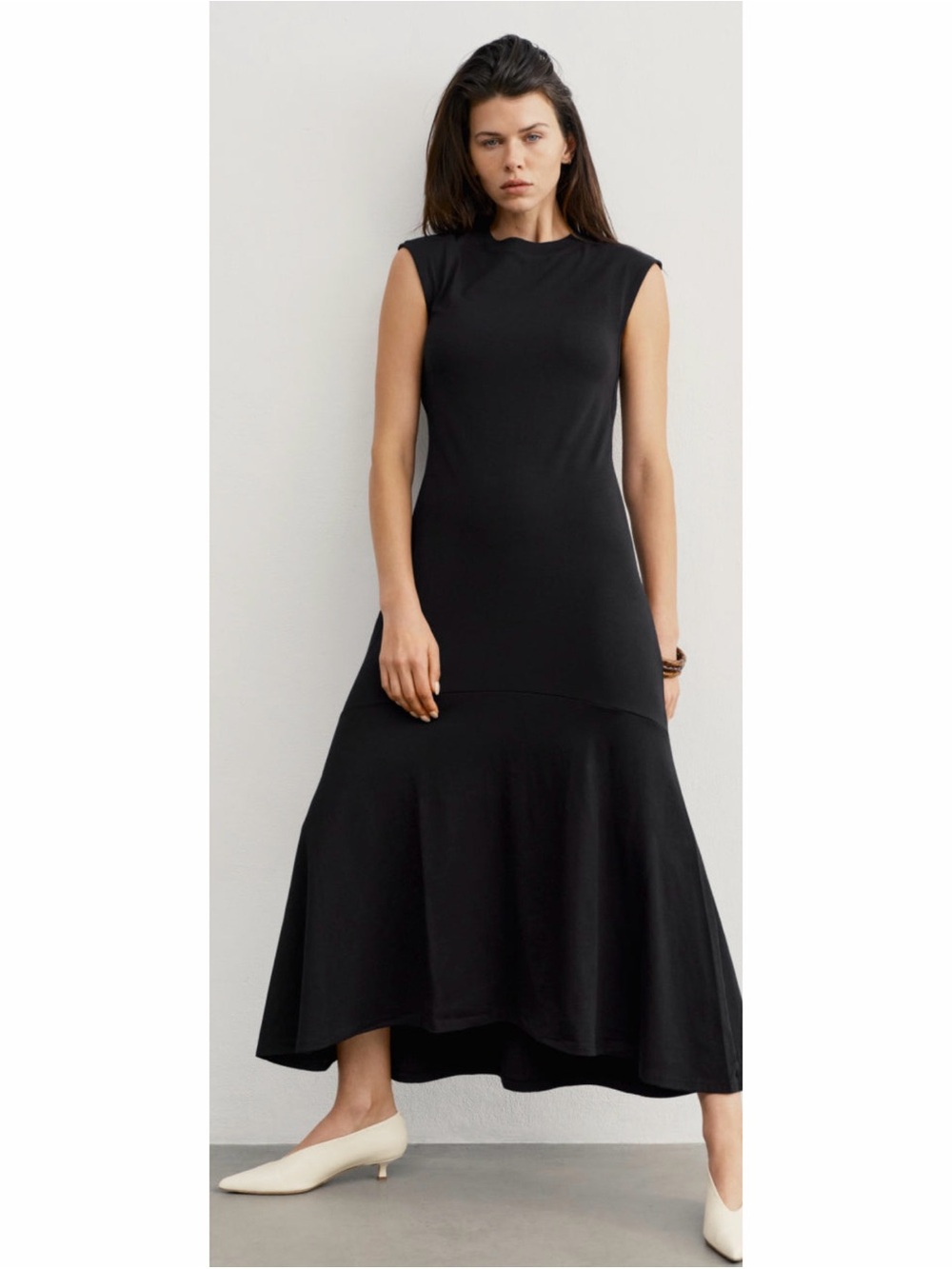 AYR Black Elixir Premium Cotton Sleeveless Maxi Dress XS